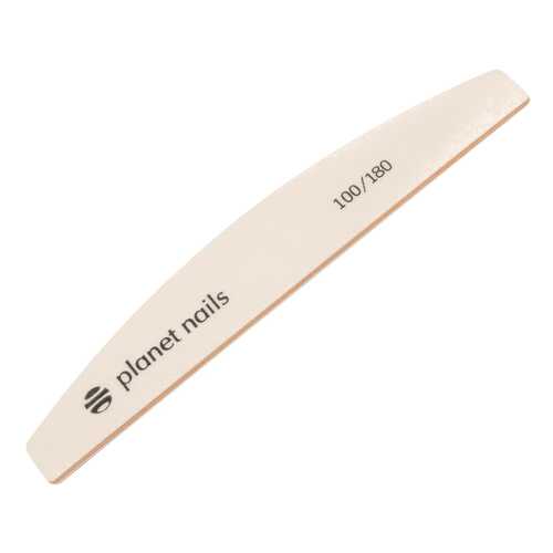 Пилка широкая Planet Nails Mylar, полукруглая, 100/180 Белая в Тенториум