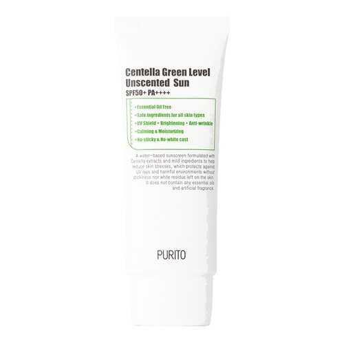 PURITO Cолнцезащитный крем с центеллой Centella Green Level Unscented Sun SPF50+PA+++ в Тенториум