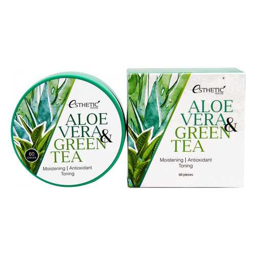 Гидрогелевые патчи Esthetic House Aloe Vera & Green Tea Hydrogel Eye Patch 60 шт в Тенториум