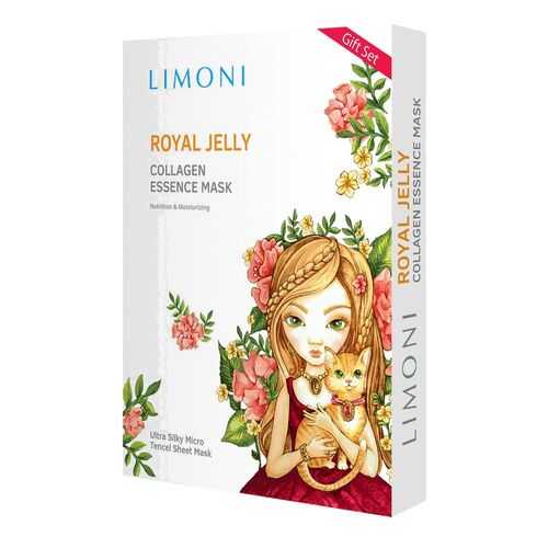 Маски Limoni Royal Jelly Collagen Set с пчелиным маточным молочком и коллагеном, 6 шт в Тенториум