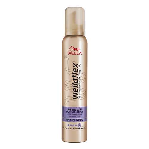Мусс для волос Wella Wellaflex Объем для тонких волос суперсильной фиксации 200 мл в Тенториум